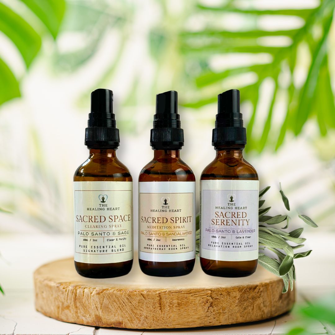 Sacred Sampler - 3 Bottle Aromatherapy Spray Set, Sacred Space, Sacred Serenity, Sacred Spirit