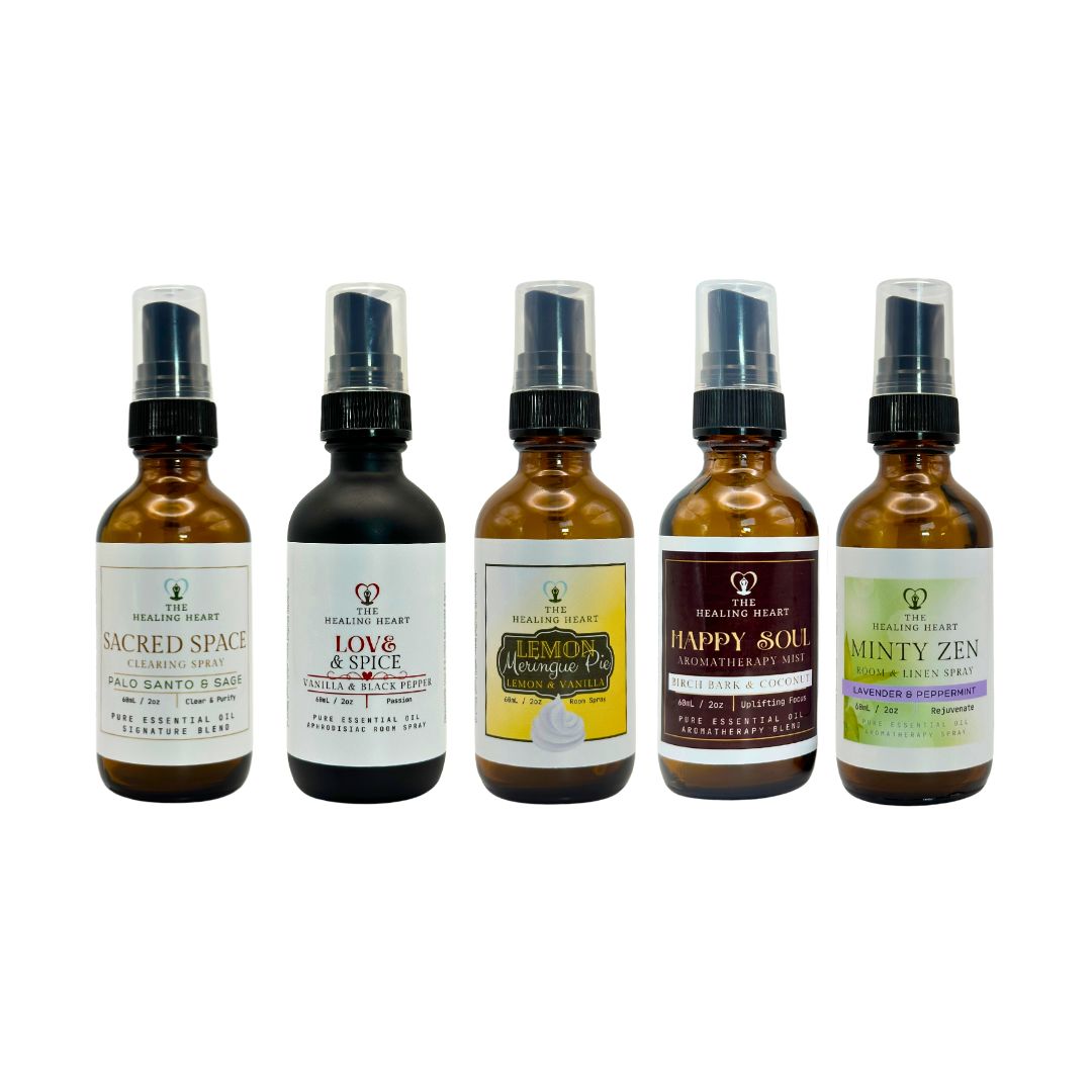 Customer Favorites 5 Bottle Set - Sacred Space, Love & Spice, Lemon Meringue Pie, Minty Zen & Happy Soul