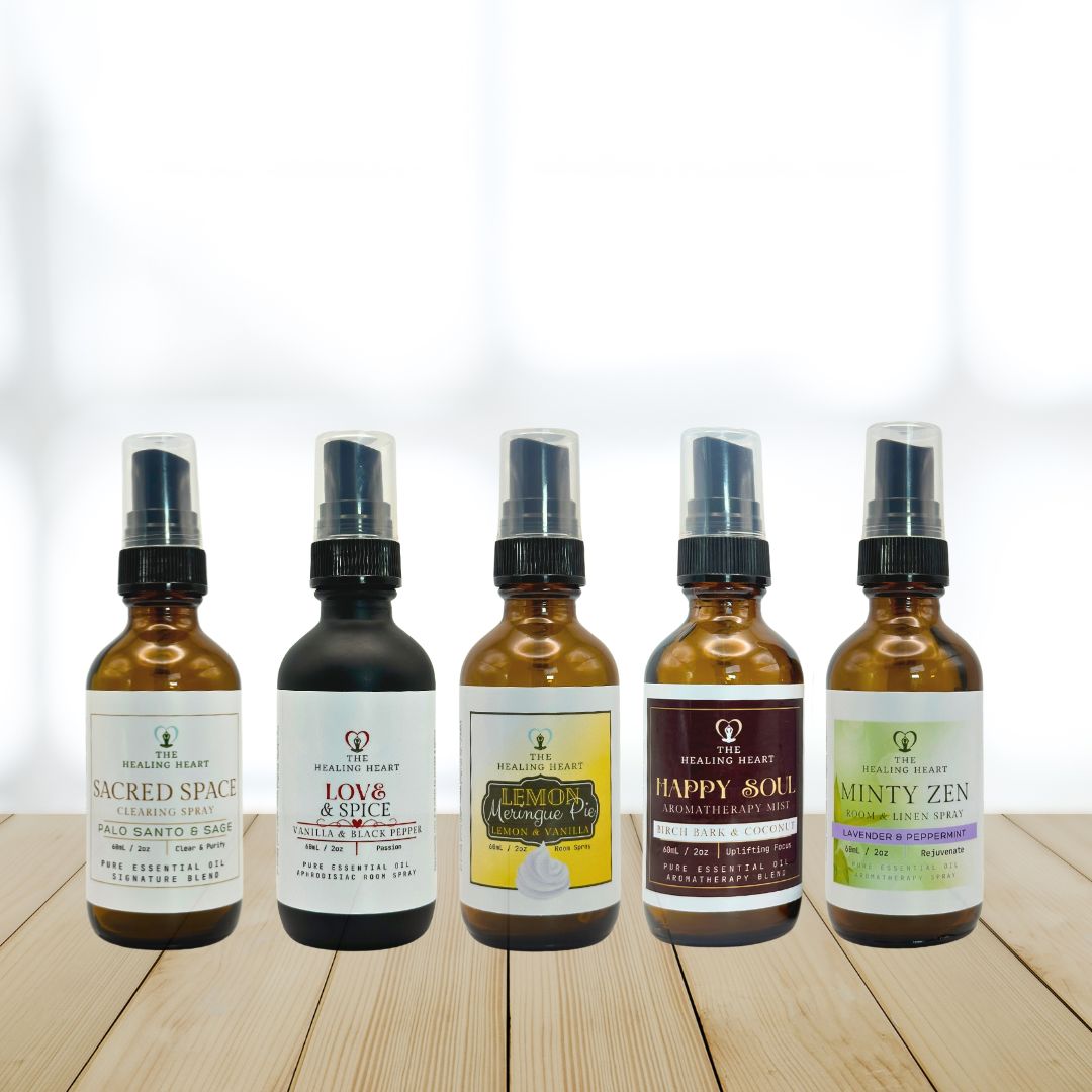 Customer Favorites 5 Bottle Set - Sacred Space, Love & Spice, Lemon Meringue Pie, Minty Zen & Happy Soul