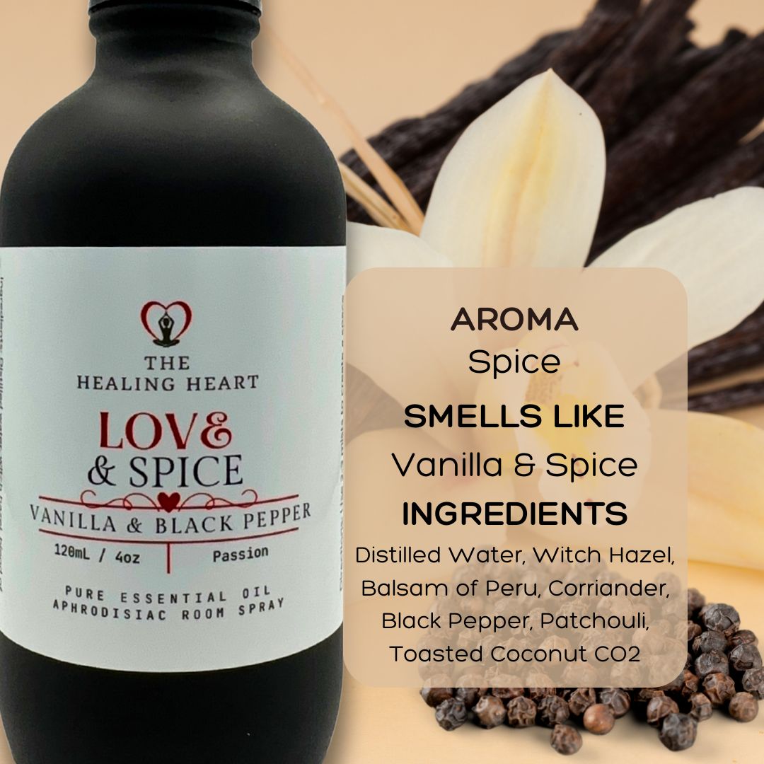 Love & Spice - Vanilla & Black Pepper, Aphrodisiac Spray