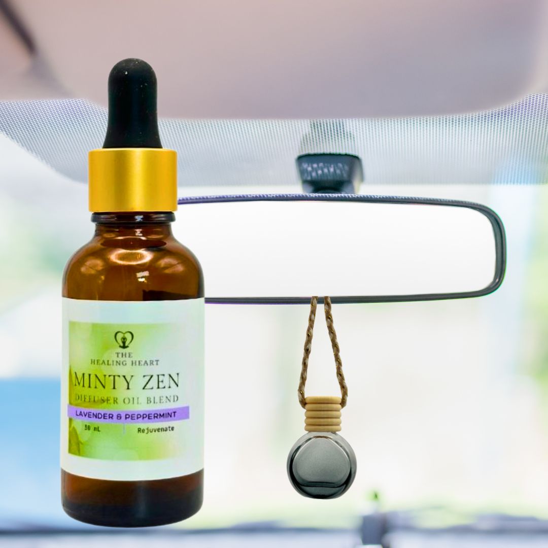 Minty Zen 30 mL Diffuser Oil - Lavender & Peppermint + Hanging Diffuser