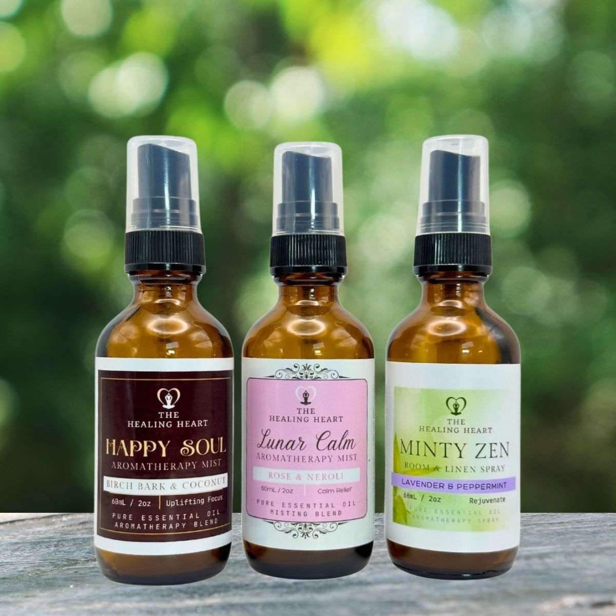 3 Bottle Sampler Set - 2 oz Aromatherapy Sprays